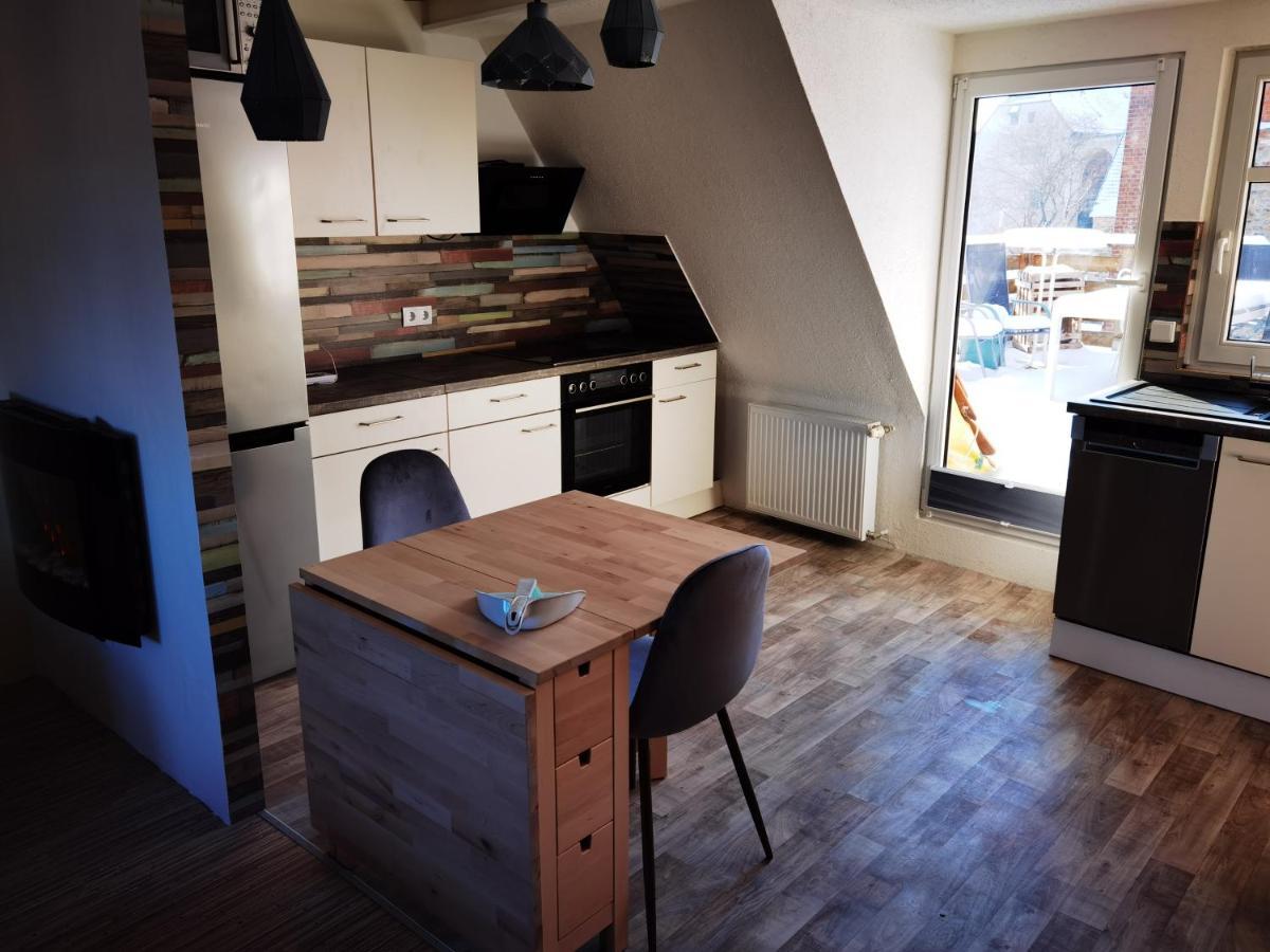 Gemütliche Dachwohnung mit oder ohne Dampfsauna mit Dachterrasse nebeneinander Wolmirstedt Exterior foto